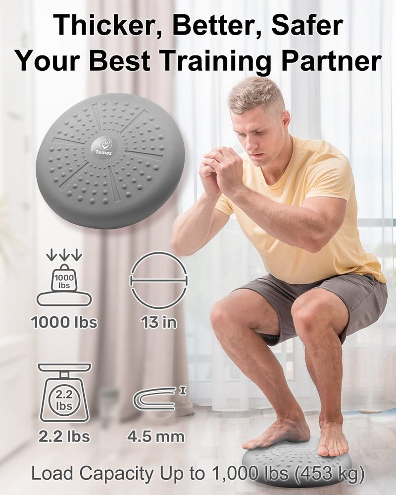 Tumaz Wobble Cushion - Wiggle Seat to Improve Sitting Posture & Stay Focused for Sensory Kids, Balance Disc to Relief Back Pain & Core Strength & Flexible Seating [Extra Thick, Pump Included] - Image 3